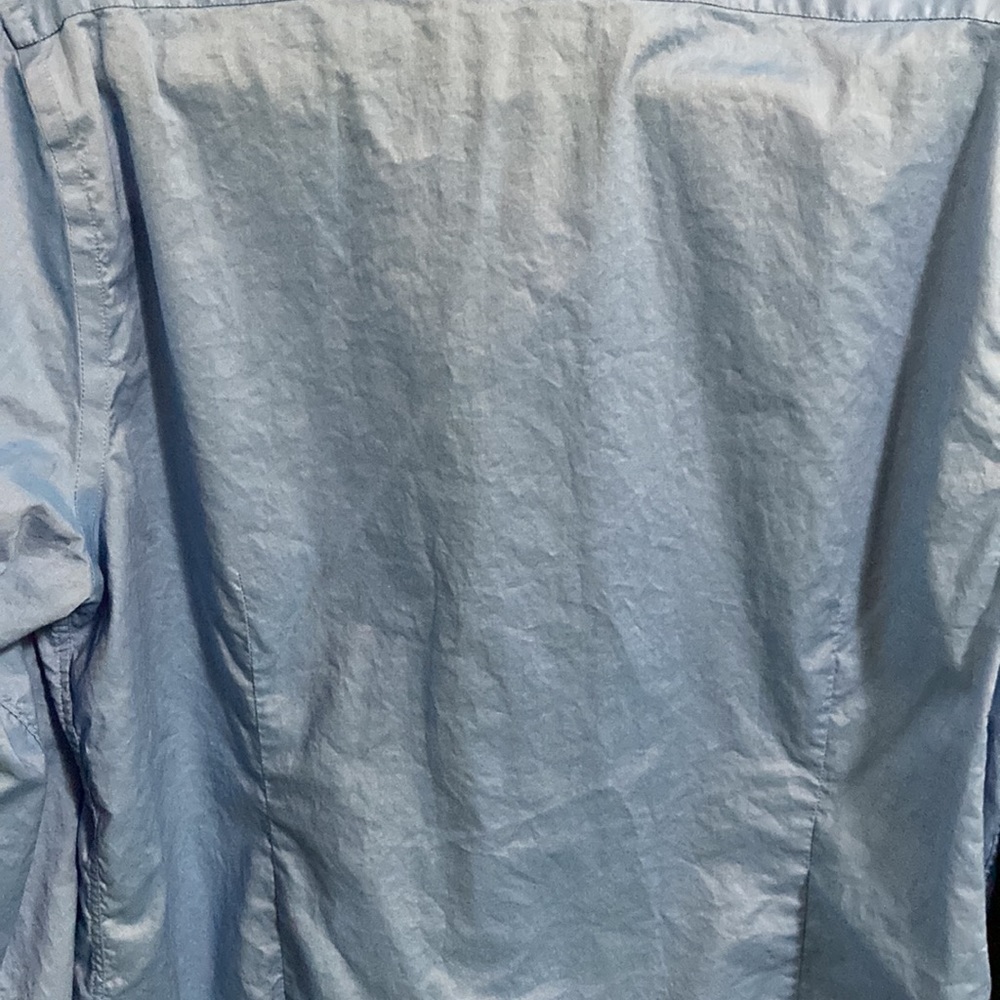 Men’s Expressmen 1MX Fitted - Button Up Front - Dress Shirt (L) Powder Blue - Picture 4 of 7